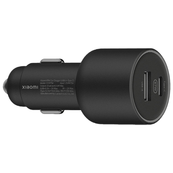 Автомобильное зарядное устройство Xiaomi BHR6814GL (67 Вт) Черный 2 A / Черный photo 2