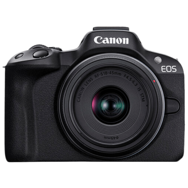 Cameră foto Canon EOS R50 RF-S 18-45 f/ 4.5-6.3 IS STM + RF-S 18-45 f/ 4.5-6.3 IS STM Kit Black CMOS, 24.2 MP, f/ 4.5 - f/ 6.3 photo 1