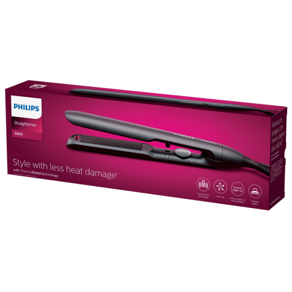 Placă de îndreptat părul Philips BHS510/00 Black De ondulat / Ceramică / 230 °C photo 2