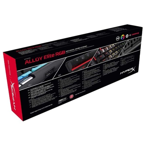 Клавиатура HyperX Alloy Elite RGB Cherry MX Blue Черный Игровой, Проводная photo 7