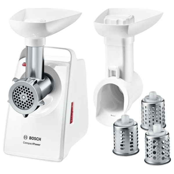 Mașină de tocat carne Bosch MMWPL3003 White 500 W/ 2000 W, 2.5 kg/ min photo 1