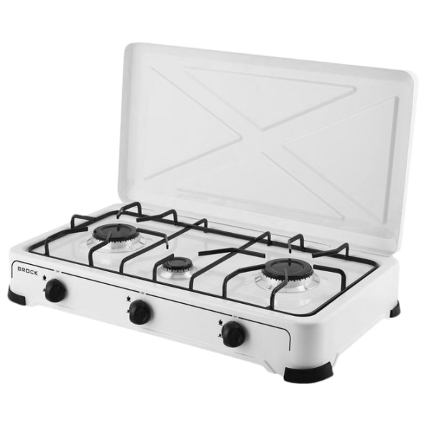 Brock GS003W White Pe gaz, Oțel emailat photo 1
