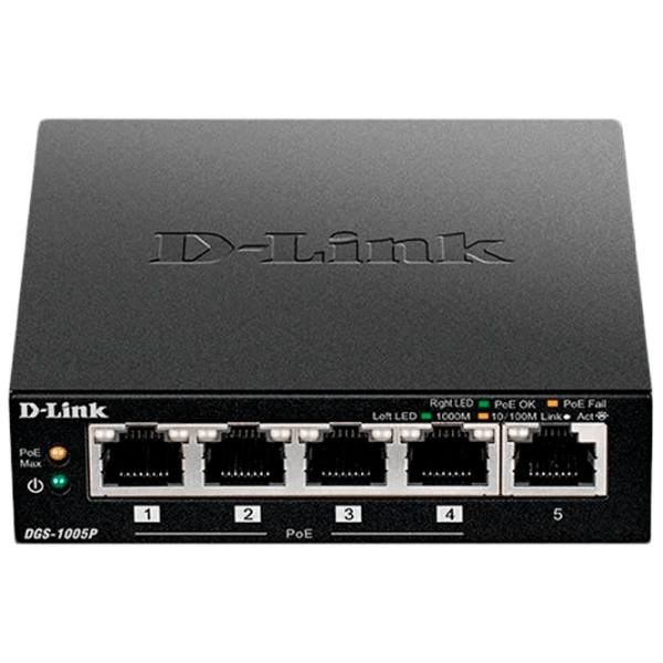 Switch D-Link DGS-1005P/ A1A Black 10 Gbit/ s photo 1