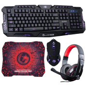 Set Marvo CM400 Black Gaming, Cu fir