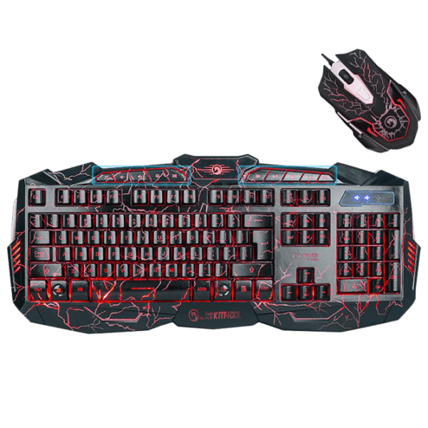 Tastatura & Mouse Marvo KM400L Black Gaming, Cu fir photo 2