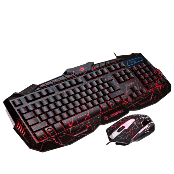 Tastatura & Mouse Marvo KM400L Black Gaming, Cu fir photo 3