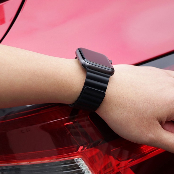Ремешок Apple Watch WA07 Flexible series magnetic strap Черный Силикон, 38, 40, 41 мм photo 4