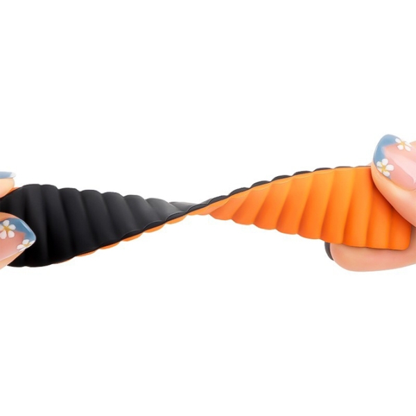 Curelușă Apple Watch WA07 Flexible series magnetic strap Gray Orange Silicon, 38, 40, 41 mm photo 3