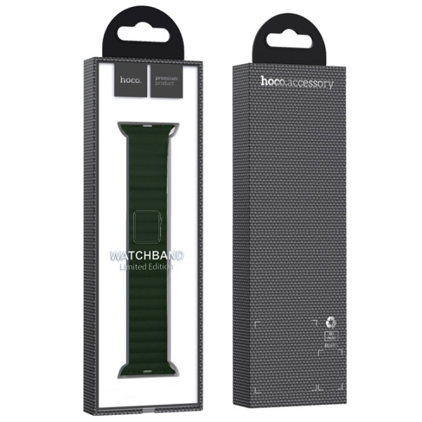 Ремешок Apple Watch WA07 Flexible series magnetic strap Зеленый Силикон, 42, 44, 45, 49 мм photo 3