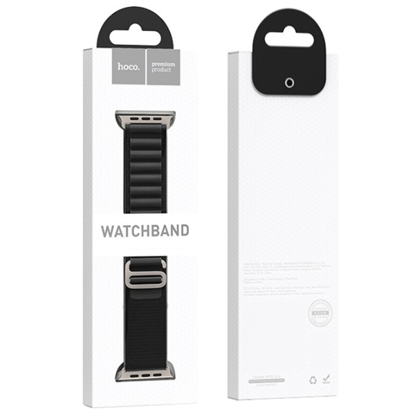 Ремень Apple Watch WA13 Original series alpine loop nylon strap Черный Nailon, 42, 44, 45, 49 мм photo 3