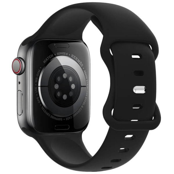 Ремешок Apple Watch WA15 Flexible series 8-character buckle solid color silicone strap Черный Силикон, 38, 40, 41 мм photo 1