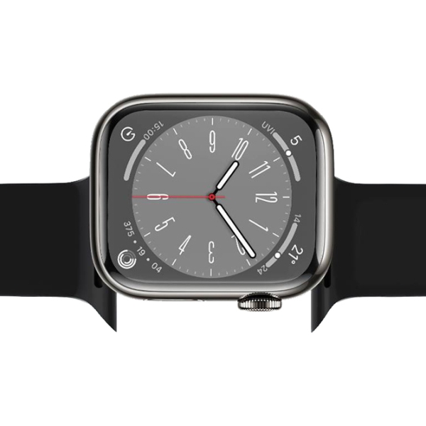 Ремешок Apple Watch WA15 Flexible series 8-character buckle solid color silicone strap Черный Силикон, 42, 44, 45, 49 мм photo 3