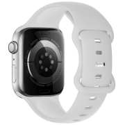 Ремешок Apple Watch WA15 Flexible series 8-character buckle solid color silicone strap Белый Силикон, 38, 40, 41 мм