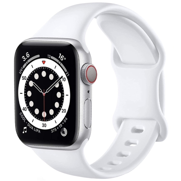 Ремешок Apple Watch WA15 Flexible series 8-character buckle solid color silicone strap Белый Силикон, 38, 40, 41 мм photo 2