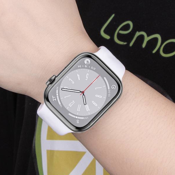 Ремешок Apple Watch WA15 Flexible series 8-character buckle solid color silicone strap Белый Силикон, 42, 44, 45, 49 мм photo 7