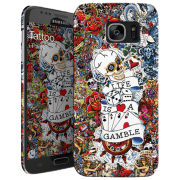 Чехол для смартфона Samsung Galaxy S7 (Tattoo) Черный i-Paint, PP, Back