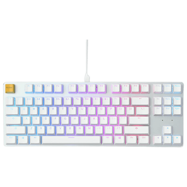 Tastatură Glorious GMMK TENKEYLESS White Gaming, Cu fir photo 1