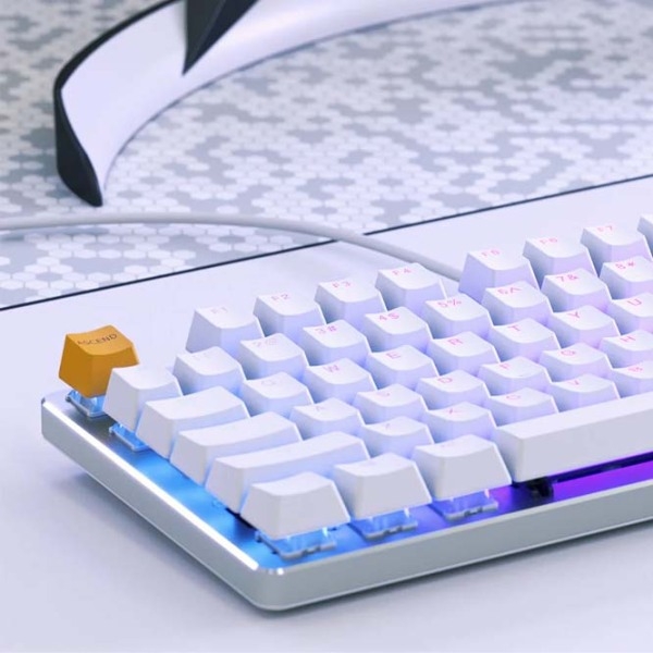 Tastatură Glorious GMMK TENKEYLESS White Gaming, Cu fir photo 6