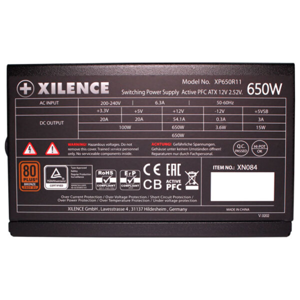 Блок питания Xilence XP650R12 650 Вт Черный  photo 4