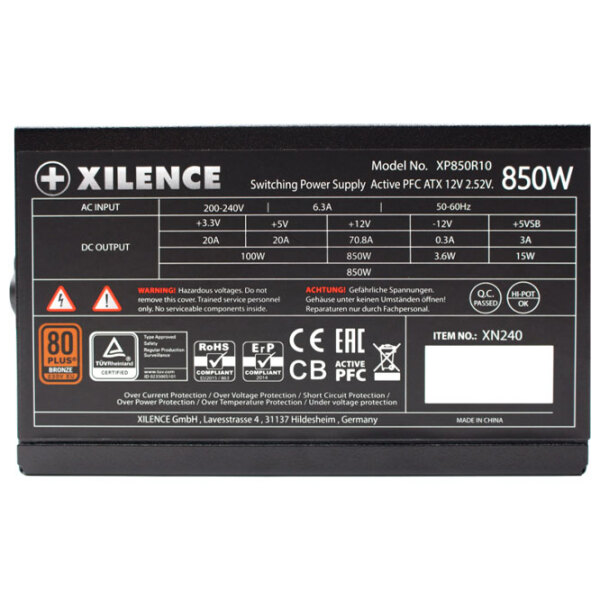 Блок питания Xilence XP850R12 850 Вт Черный  photo 5