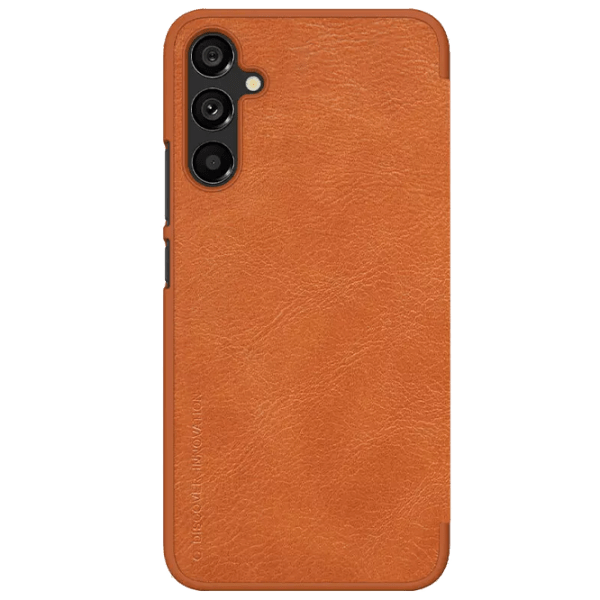 Husă pentru smartphone Samsung Galaxy A34 (QIN) Brown Nillkin, Piele, Flip Cover photo 1