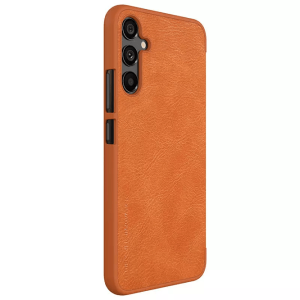 Husă pentru smartphone Samsung Galaxy A34 (QIN) Brown Nillkin, Piele, Flip Cover photo 3