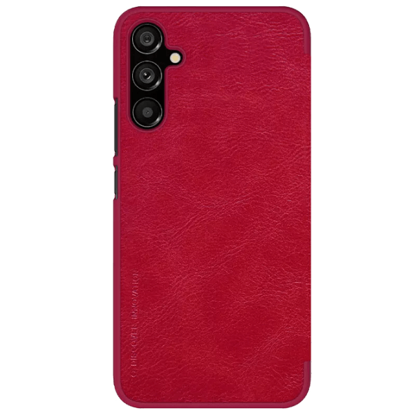 Husă pentru smartphone Samsung Galaxy A34 (QIN) Red Nillkin, Piele, Flip Cover photo 1