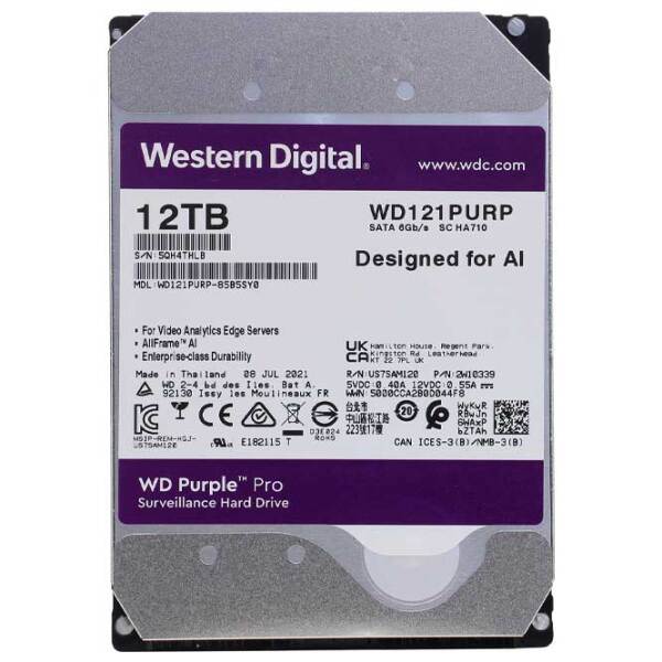 HDD Western Digital Purple Pro Surveillance 3.5'' 12 TB  photo 3