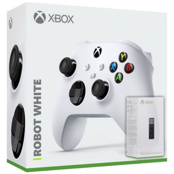 Геймпад Microsoft Xbox One + Adapter Windows 10 Белый Беспроводные / 17 buttons photo 5