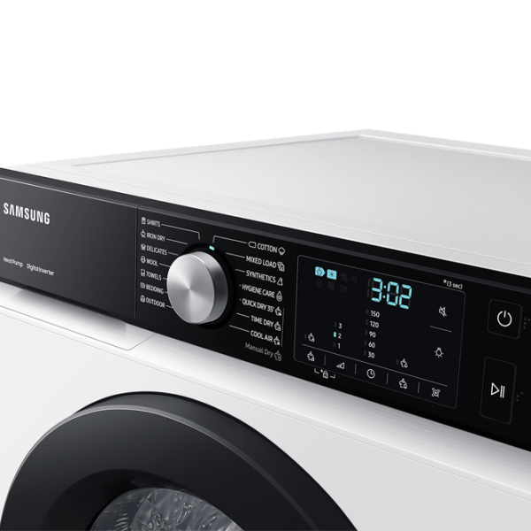 Mașină de uscat rufe Samsung Bespoke DV90BBA245AELE White 9 kg, A+++ photo 9
