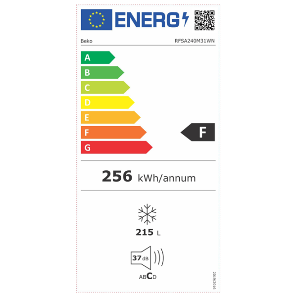 Congelator Beko RFSA240M31WN White 215l / Manual, F photo 5