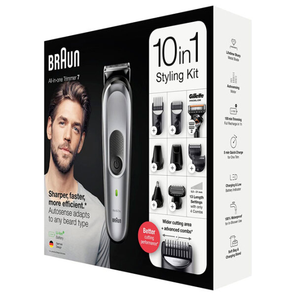 Trimmer facial Braun MGK7320 Silver  photo 7
