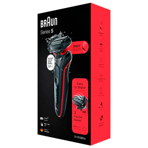 Бритва электрическая Braun 51-R1000s Красный  photo 4