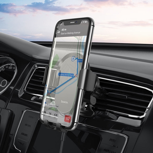 Încărcător auto Hoco CA105 Wireless Charger (15 W) Black 2 A / Black photo 5