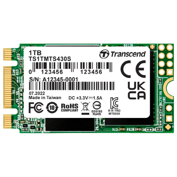 SSD Transcend TS1TMTS430S M.2 1 TB Viteza de citire: 560 MB/ s,
Viteza de inscriere: 520 MB/ s photo 1