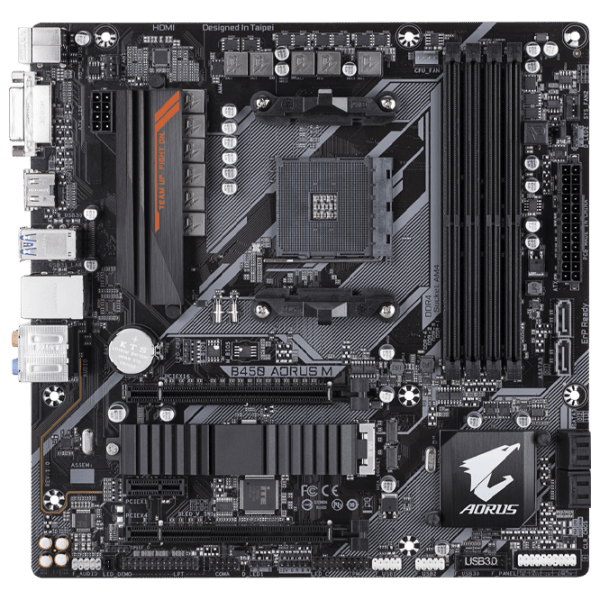 Placă de bază Gigabyte B450 AORUS M mATX  photo 1