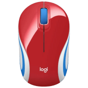 Мышь Logitech M187 Mini Красный Беспроводные, 1000 dpi