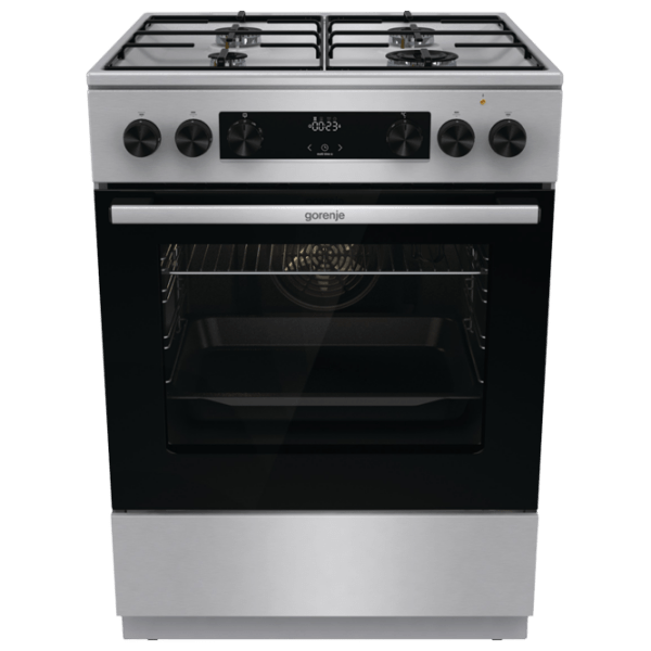 Плита Gorenje GKS6C70XJ Нержавеющая сталь Тип плиты: Газовая, 71 л, Тип духовки: Электрическая photo 1