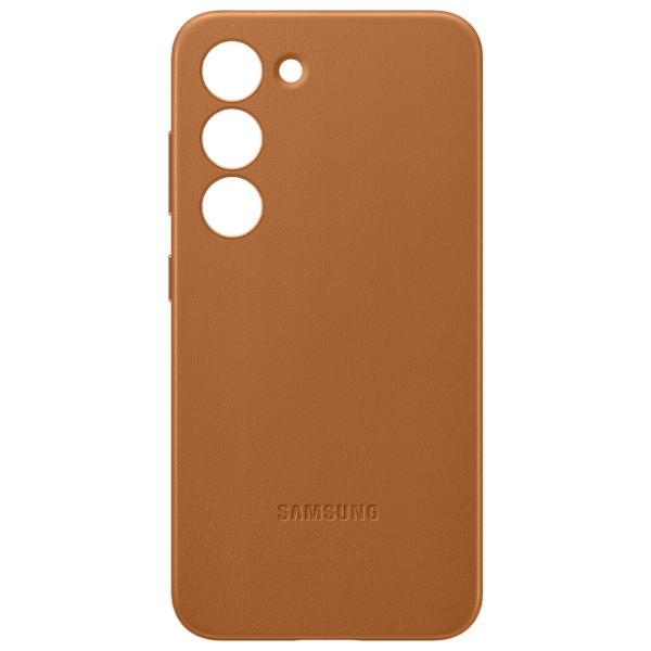 Husă pentru smartphone Samsung Galaxy S23 (EF-VS911) Camel Brown Samsung, Piele, Back photo 1