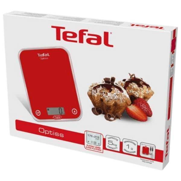 Cântar de bucătărie Tefal BC5003V2 Red Electronic, Plastic, 5 kg photo 4