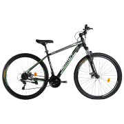 Bicicletă Azimut Aqua 29" 17" Black Green Oțel / Pentru adulți