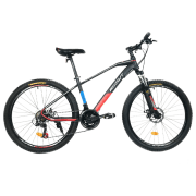 Bicicletă Azimut Gemini 29" 19" Black Red Oțel / Pentru adulți