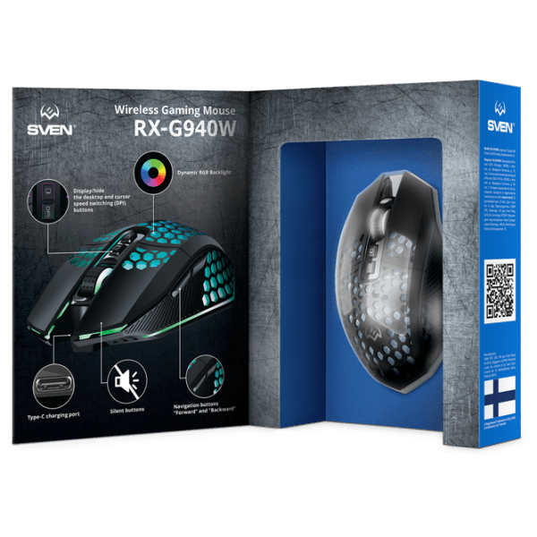 Mouse Sven RX-G940W Black Fără fir / 3600 dpi photo 13