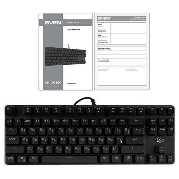 Tastatură Sven KB-G9150 Black Gaming, Cu fir photo 7