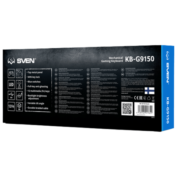 Tastatură Sven KB-G9150 Black Gaming, Cu fir photo 9