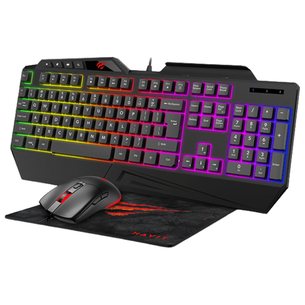 Set Havit KB889CM Black Gaming, Cu fir photo 1
