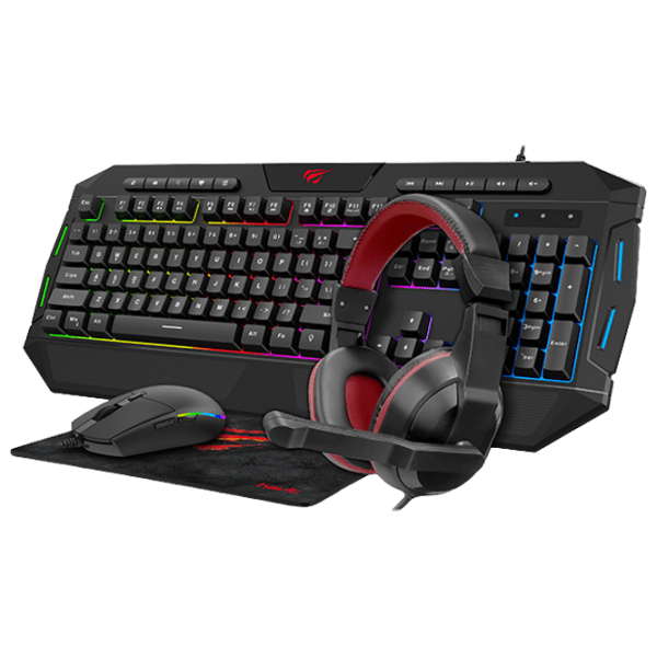 Set Havit KB501CM Black Gaming, Cu fir photo 1