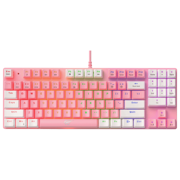 Tastatură Havit KB512L Pink Gaming, Cu fir photo 1