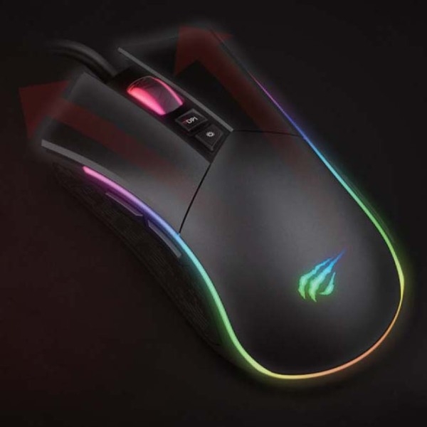 Mouse Havit MS1001 Black Cu fir / 4800 dpi photo 4
