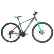 Bicicletă Crosser 075 29" 17" Black Green Aluminiu / Pentru adulți